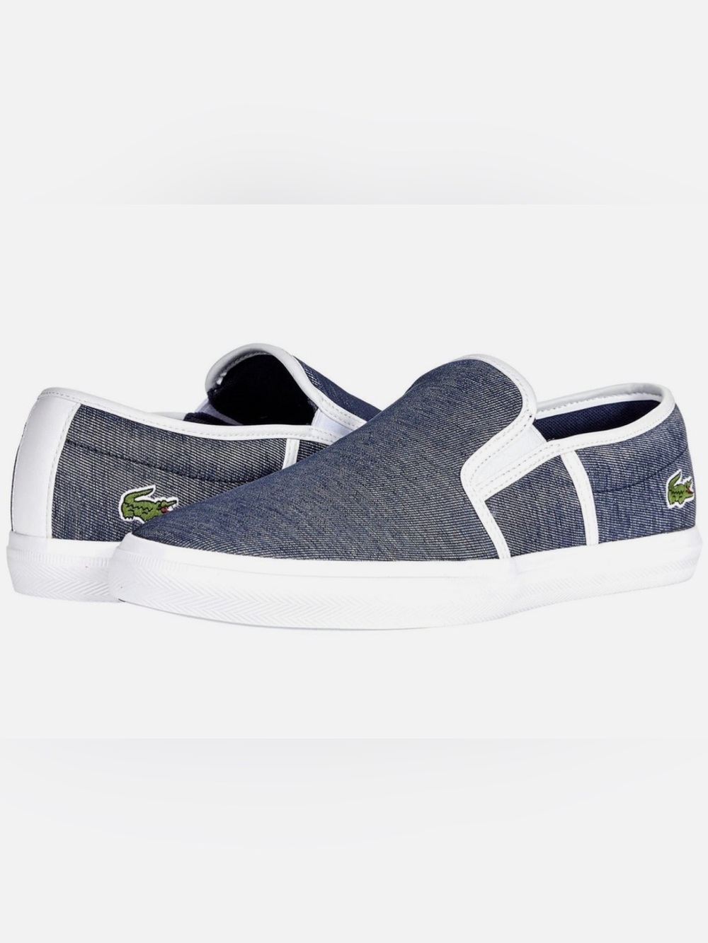 ✅NEW “Lacoste” Tatalya Men's Navy Slip-On Canvas Sneakers